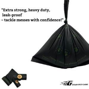 heavy duty and 20 microns thick leak-proof dog poo bags